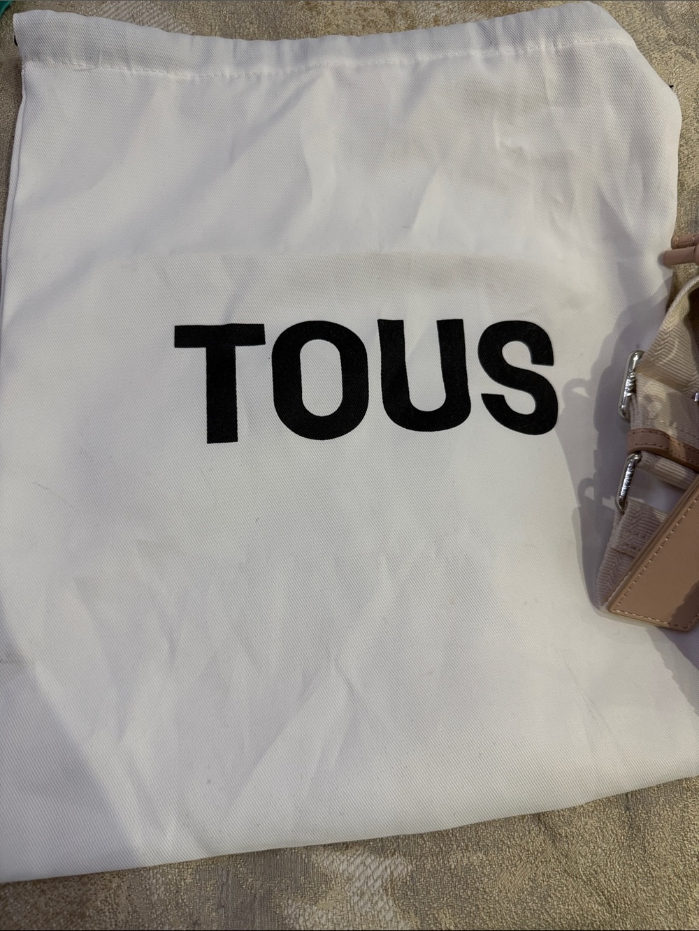 TOUS Pink Multicolor Striped Rafia Bucket Bag - Picture 7 of 8